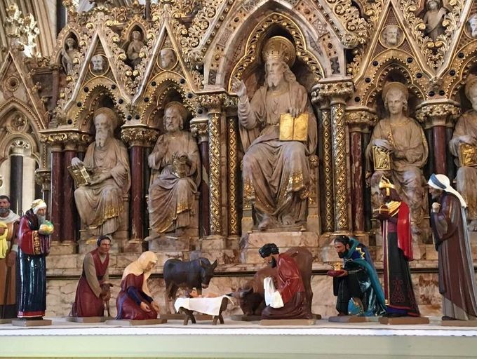 Nativity Scene in Worcester Cathedral. Great sense of staging which caught my dramatic eye. A great city has something to teach you at every turn.