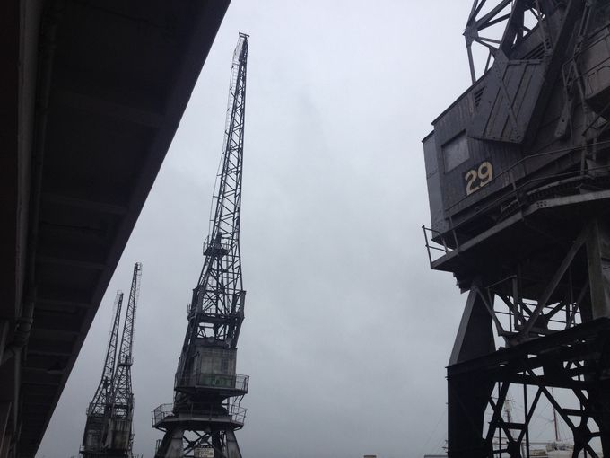 Cranes in Dockland. Like AT-ATs in Star Wars.