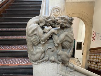 Its dog eat dog, or rather lion eat lion in the City Library